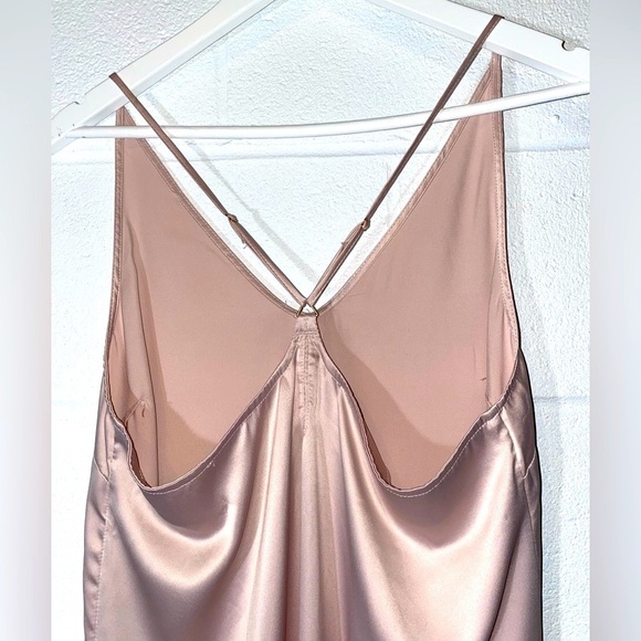 Stars Above Pink Silk Looking Flowy Dress 🩷 size M - Picture 10 of 11